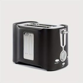 2 Slice Toaster, Quick & Even Results Every Time, Wide Slots Fit Any Size Bread Drop-Down Crumb Tray for Easy Clean Up, Stainless S