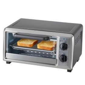 Toaster Oven, Capacity 19 Liters, Power 1300 Watts, Equipped With A Frying Basket, Support Plate And Stand, Can Be Heated Up To 400 F (Option: 10L)